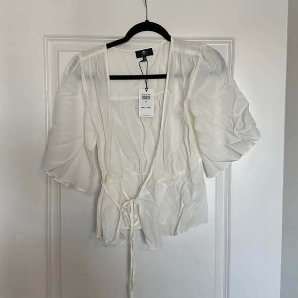7 For All Mankind Tops - 7 for all mankind blouse. - white/cream - size xs - new with tags